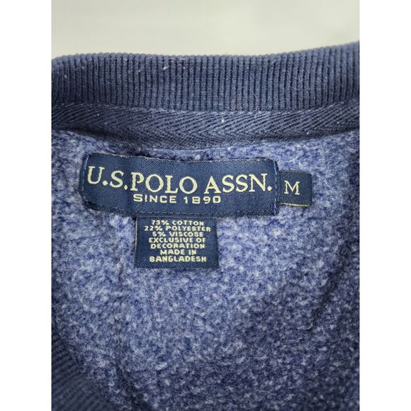 U.S. Polo Assn Blue Grey Pullover‎ Sweater Size M - Picture 6 of 6